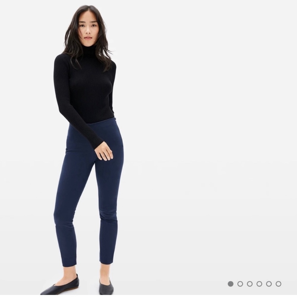 Everlane Navy High-Rise Slim Ankle Pants